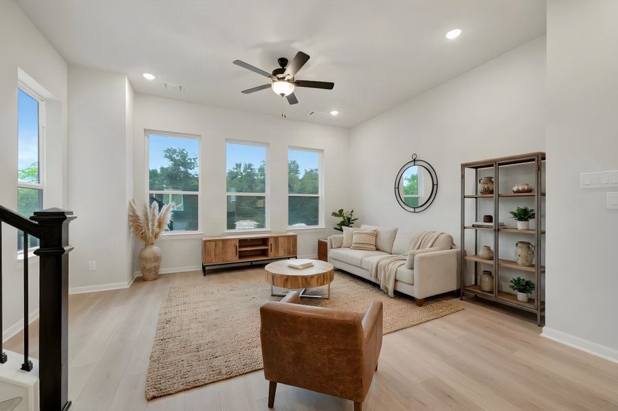 Furnished interior view inside a new home in Trails at Waterside - Villas Series, Fort Worth (Image 8).