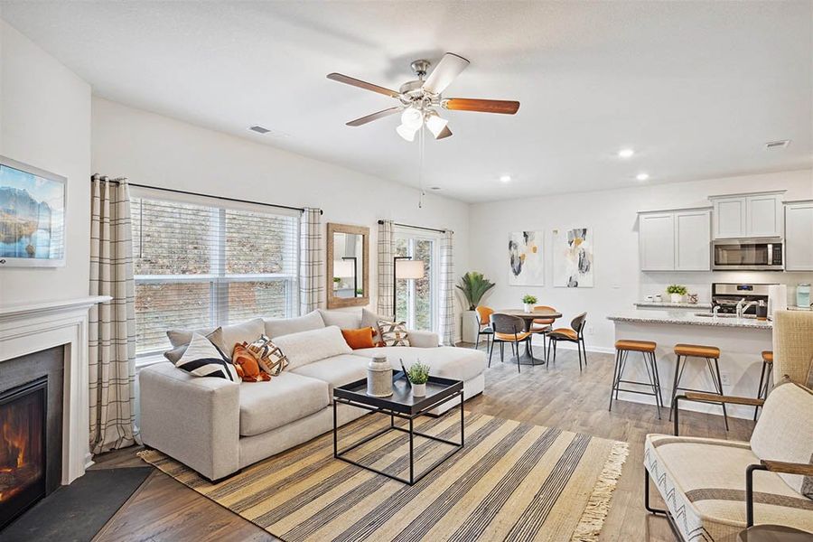 Representative furnished interior of a home built from the Hayden by D.R. Horton in Hillcrest Landing, McDonald (Image 11).