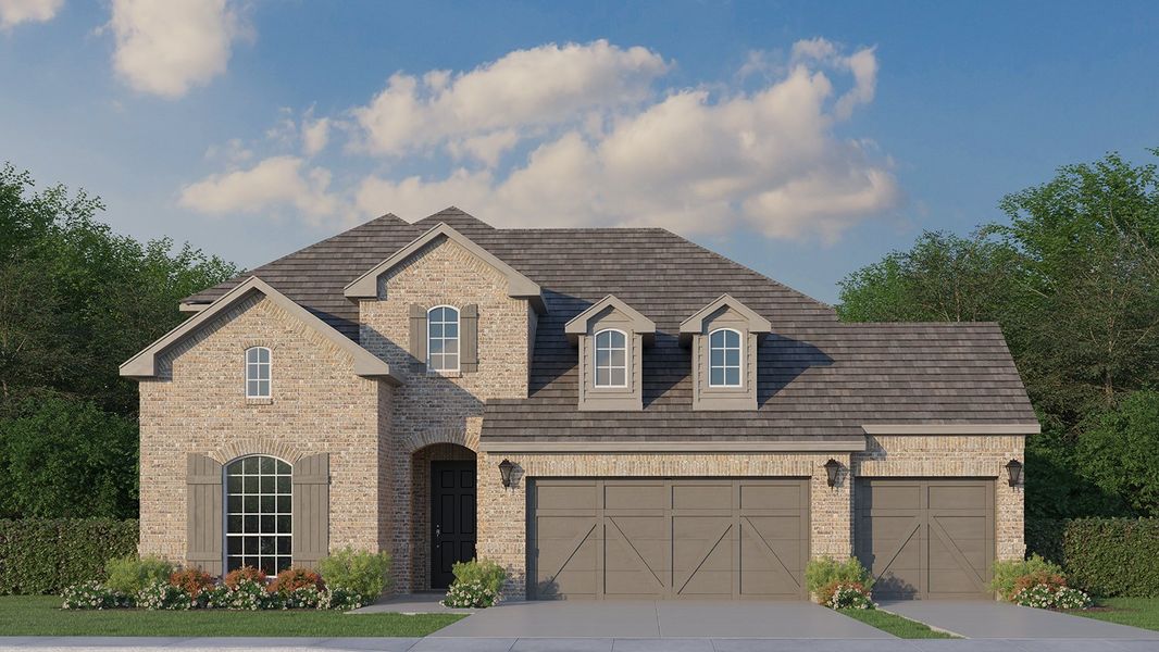 Plan 1525 Elevation C 3-Car by American Legend Homes