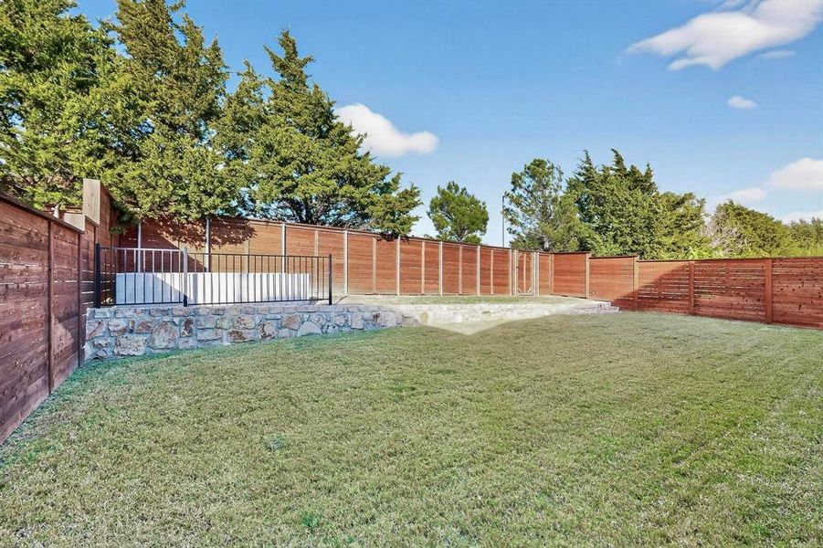 View of fenced backyard View of fenced backyard