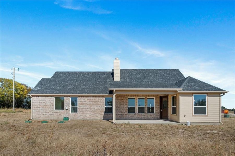 Exterior details and patio area of a home in Briar Branch Estates, Celeste (Image 21). Exterior details and patio area of a home in Briar Branch Estates, Celeste (Image 21).