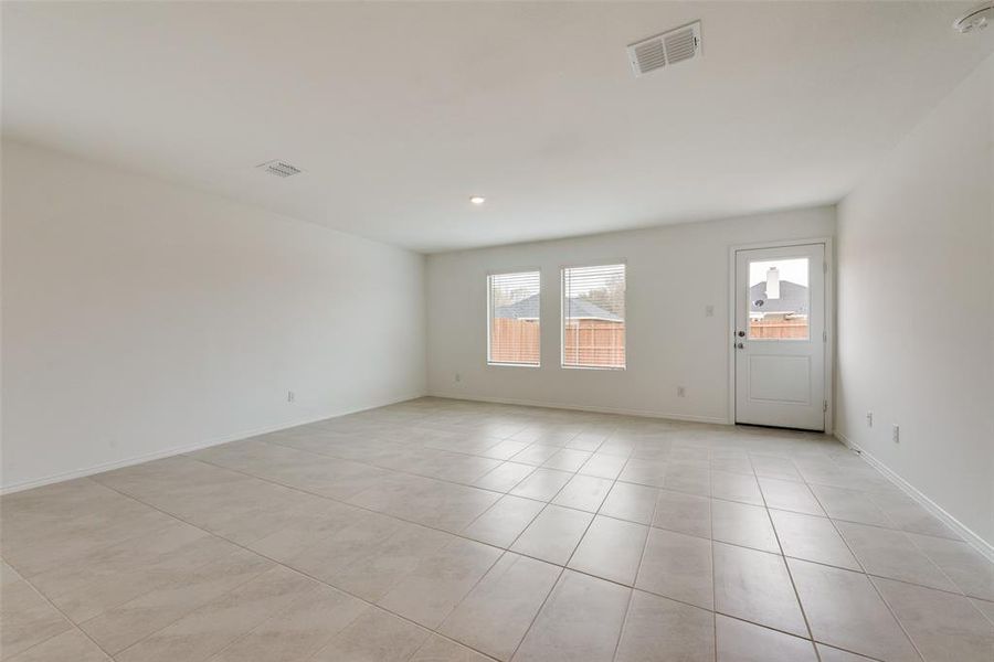 View of tiled spare room