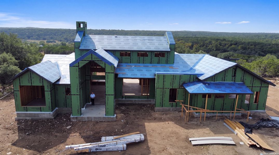 In-progress construction of a new home in , Boerne, TX (Image 17).