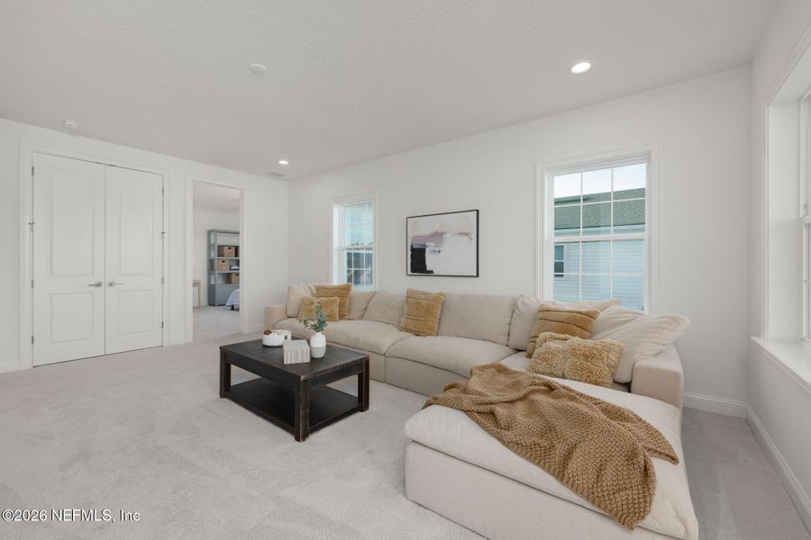 Furnished interior view inside a new home in Nocatee, Ponte Vedra (Image 10). Furnished interior view inside a new home in Nocatee, Ponte Vedra (Image 10).