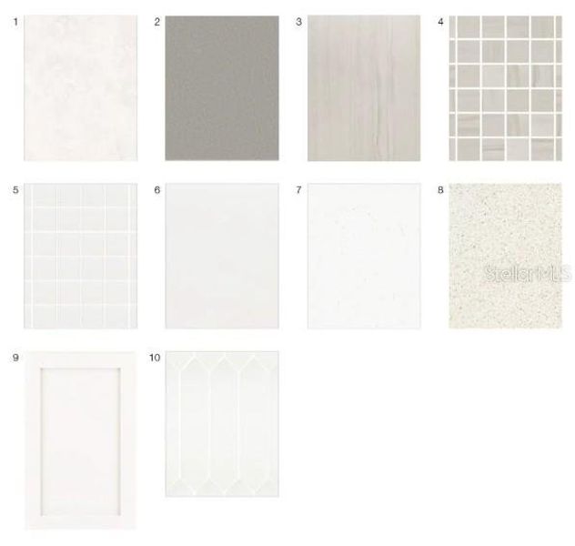 Sample of building materials used in homes in Esplanade at McKinnon Groves, Winter Garden (Image 9).