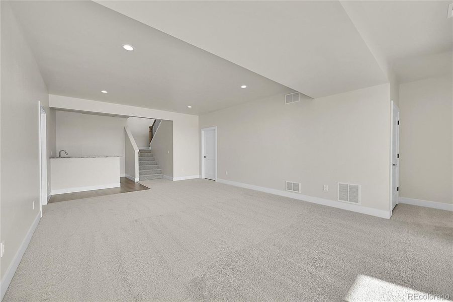 Lower level with wet bar