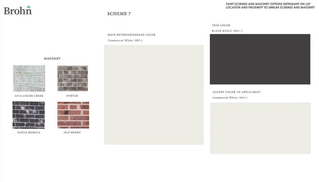 Exterior Scheme Representative Exterior Scheme Representative
