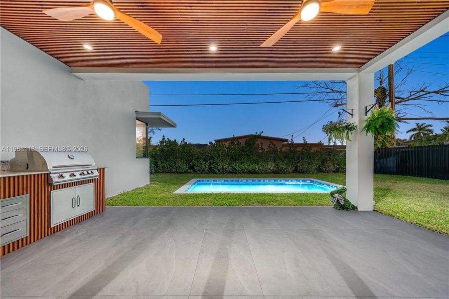 Exterior details and patio area of a home in , Miami (Image 30). Exterior details and patio area of a home in , Miami (Image 30).