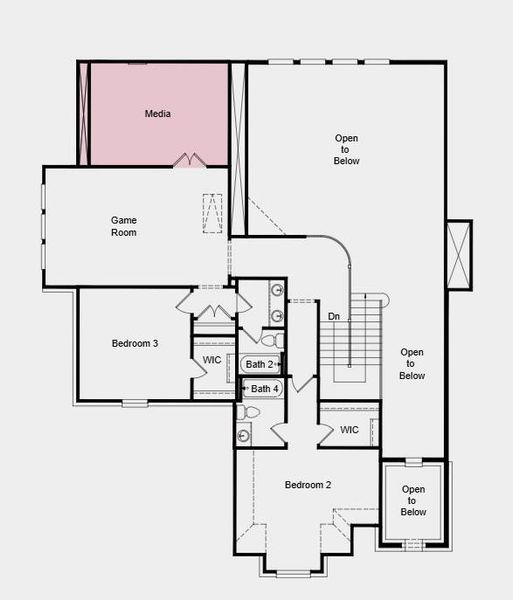 Structural options include: drop in tub at owners bath, study, media room, and extended casual dining.