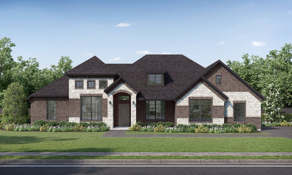 Representative exterior photo of a completed home built from the Glenbrook VI by Altura Homes in Berkshire Estates, Mesquite, TX (Image 5). Representative exterior photo of a completed home built from the Glenbrook VI by Altura Homes in Berkshire Estates, Mesquite, TX (Image 5).