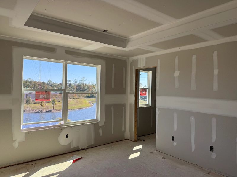 High ceilings and ample natural light throughout the private oasis