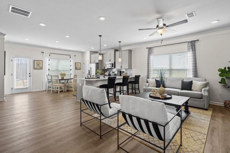 Furnished interior view inside a new home in Townes At The Stiles, Cartersville (Image 13).
