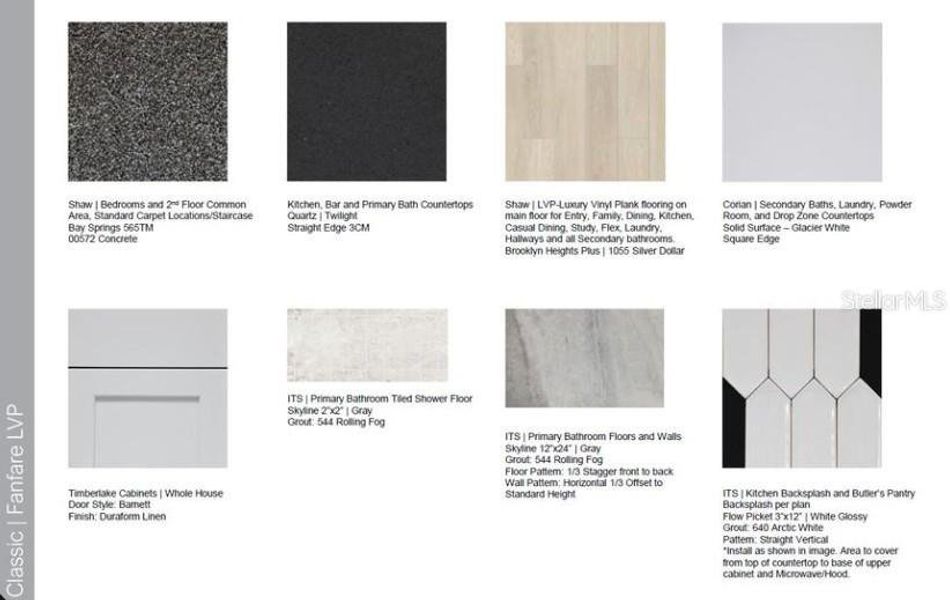 Sample of building materials used in homes in Esplanade at Skye Ranch, Sarasota (Image 13).