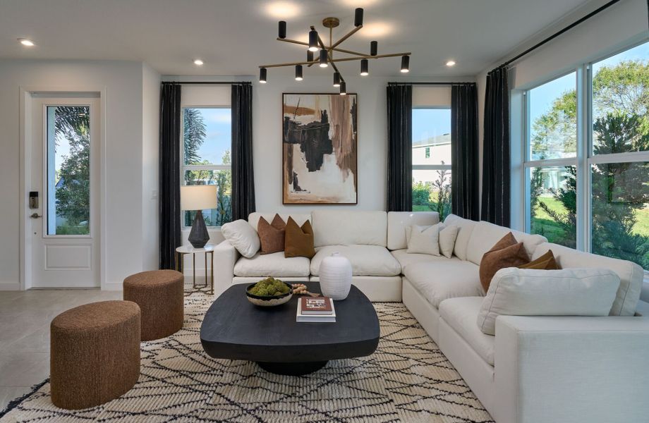 Representative furnished interior of a home built from the Laurel by Mattamy Homes in Forest – Townhomes, Greenacres (Image 5). Representative furnished interior of a home built from the Laurel by Mattamy Homes in Forest – Townhomes, Greenacres (Image 5).
