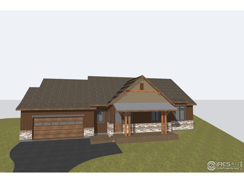 Exterior rendering of this home design in , Estes Park, CO (Image 14).