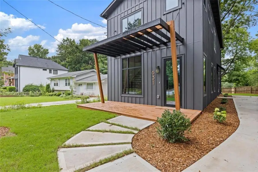 Exterior details and patio area of a home in , Atlanta (Image 24).