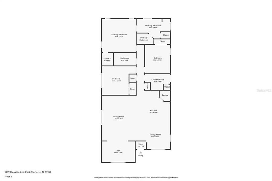 2D floor plan layout of this home in , Port Charlotte, FL (Image 3).