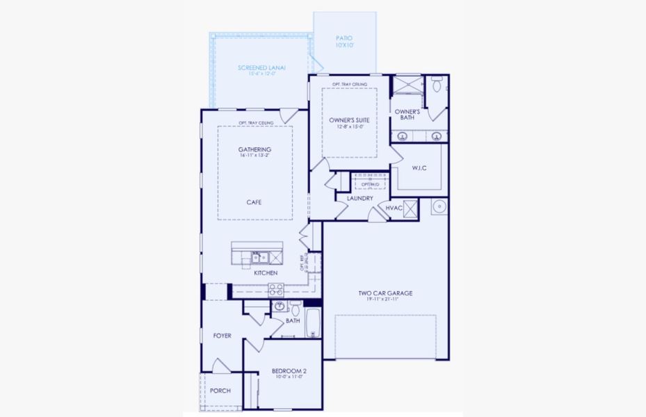 2D floor plan layout of this home in Sun City Hilton Head, Bluffton, SC (Image 3). 2D floor plan layout of this home in Sun City Hilton Head, Bluffton, SC (Image 3).