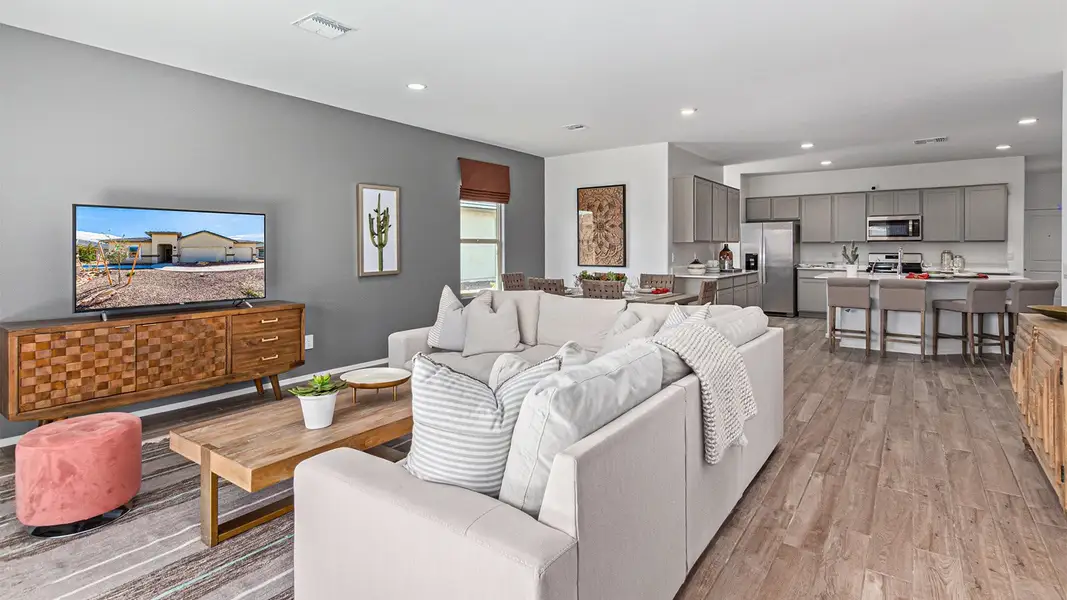Furnished interior view inside a new home in Saguaro Bloom, Marana (Image 12). Furnished interior view inside a new home in Saguaro Bloom, Marana (Image 12).