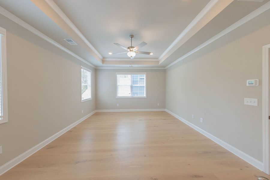 Master bedroom located on the second floor has plenty of natural light