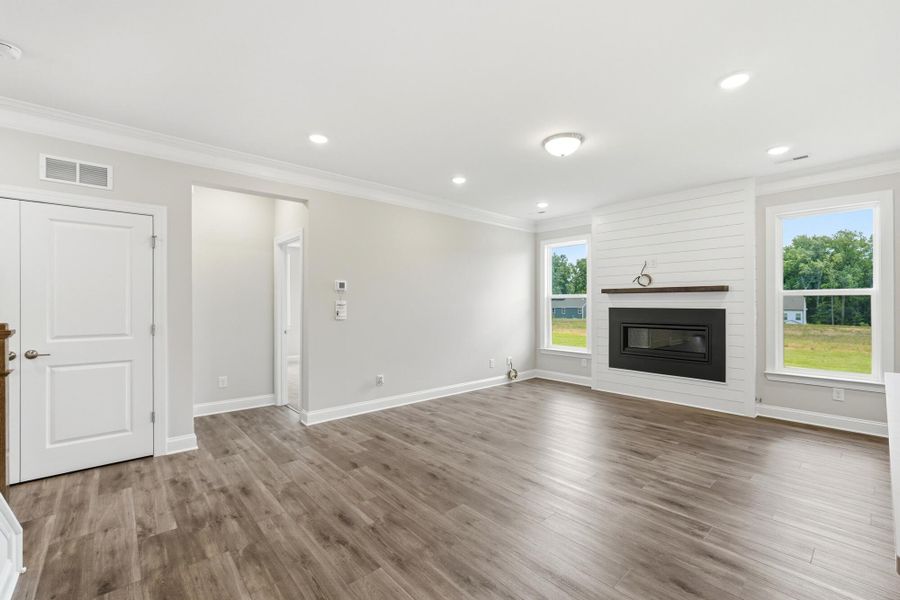 Spacious, unfurnished interior of a new home in Enclave at Riverdale, Huntersville (Image 13). Spacious, unfurnished interior of a new home in Enclave at Riverdale, Huntersville (Image 13).