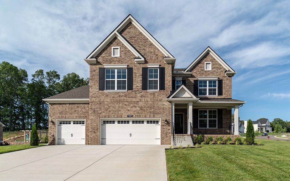 Front exterior of a new home in Aden Woods, Fairview, TN, highlighting curb appeal (Image 2).