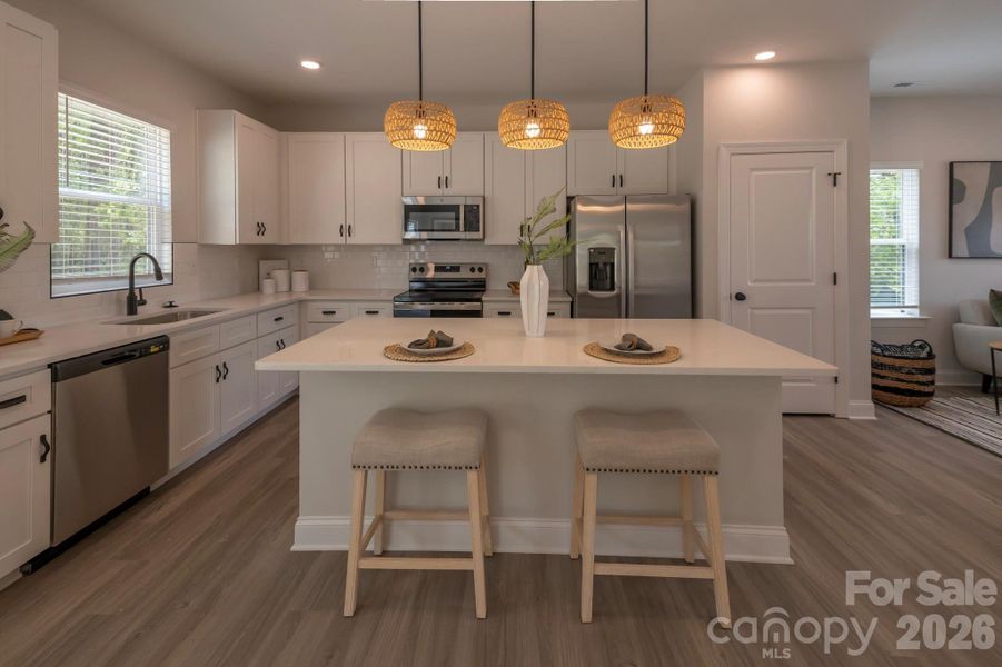 Furnished interior view inside a new home in , Charlotte (Image 29).