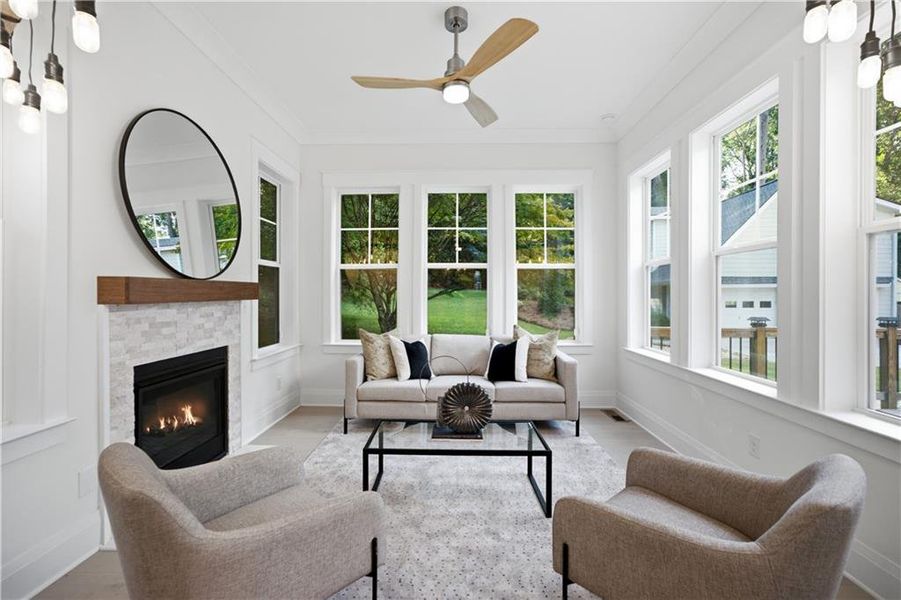 Furnished interior view inside a new home in , Decatur (Image 12).