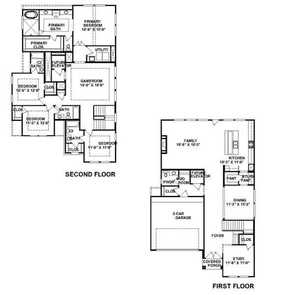 2D floor plan layout of this home in , Houston, TX (Image 2).
