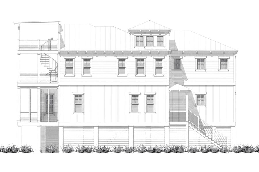 Exterior rendering of this home design in , Isle Of Palms, SC (Image 26).