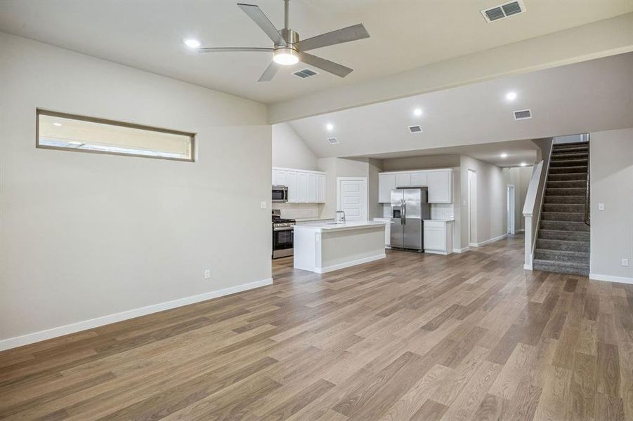 Living Room in the Wimbledon home plan by Trophy Signature Homes – REPRESENTATIVE PHOTO