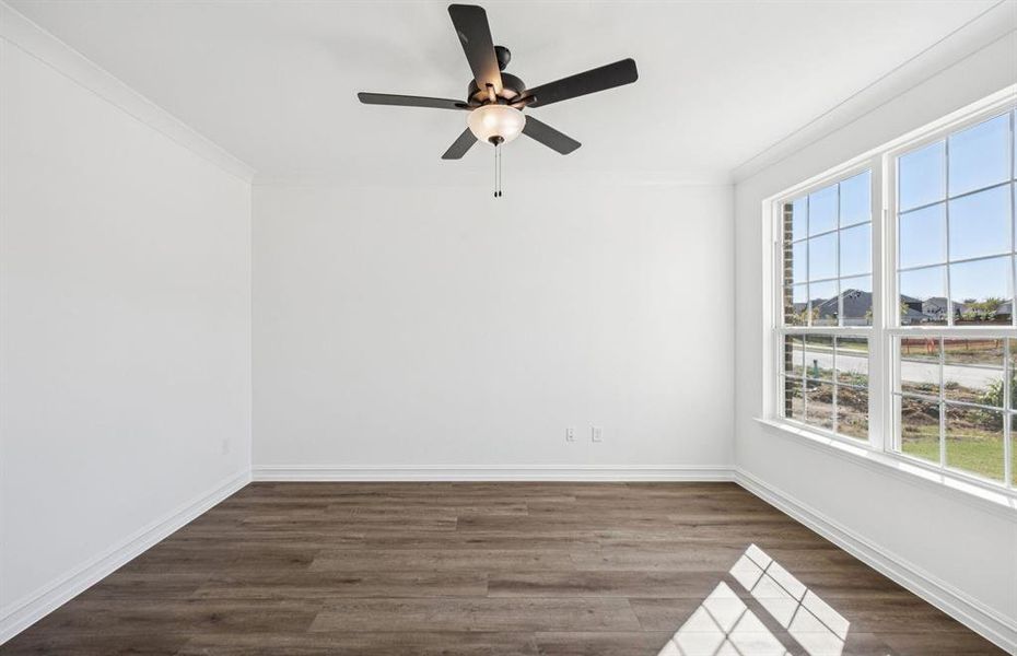 Spacious study with large windows Spacious study with large windows