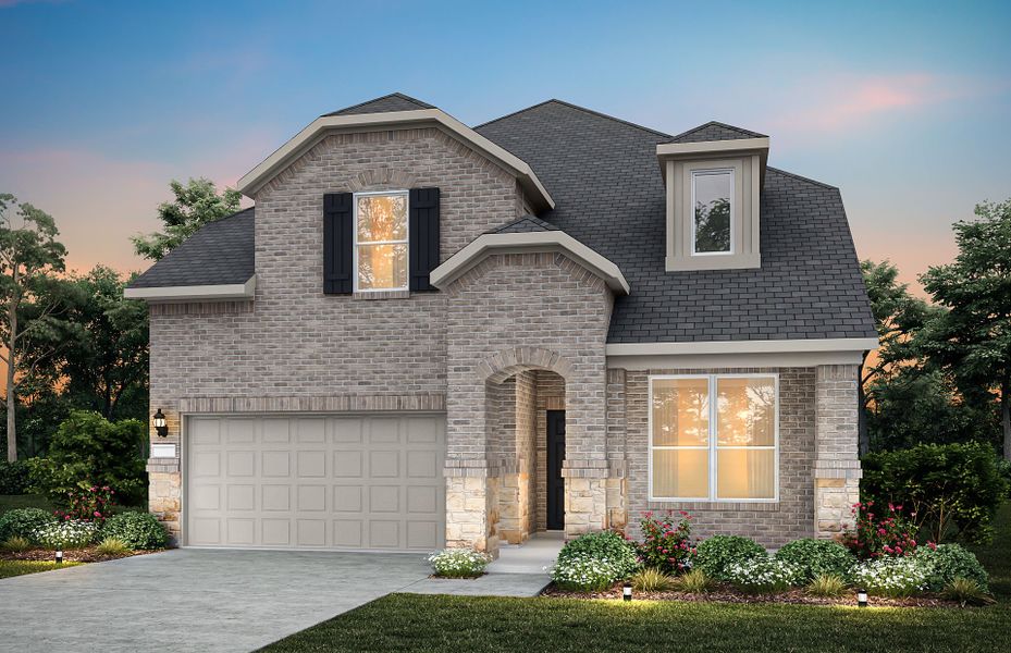 Representative exterior photo of a completed home built from the Sanford by Pulte Homes in Parks of Village Creek, Burleson, TX (Image 2).