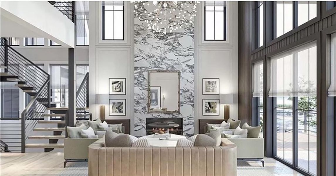 Furnished interior view inside a new home in , Atlanta (Image 4).