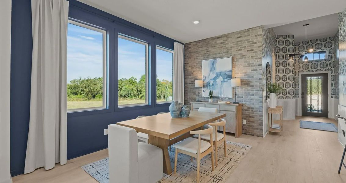 Furnished interior view inside a new home in Stream Waters, Buda (Image 7).