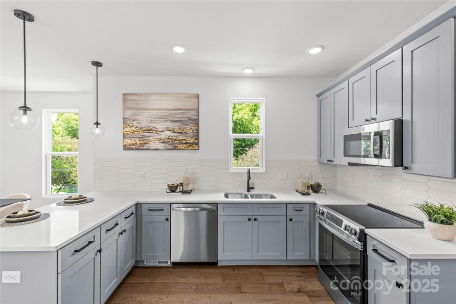 Furnished interior view inside a new home in , Charlotte (Image 10).
