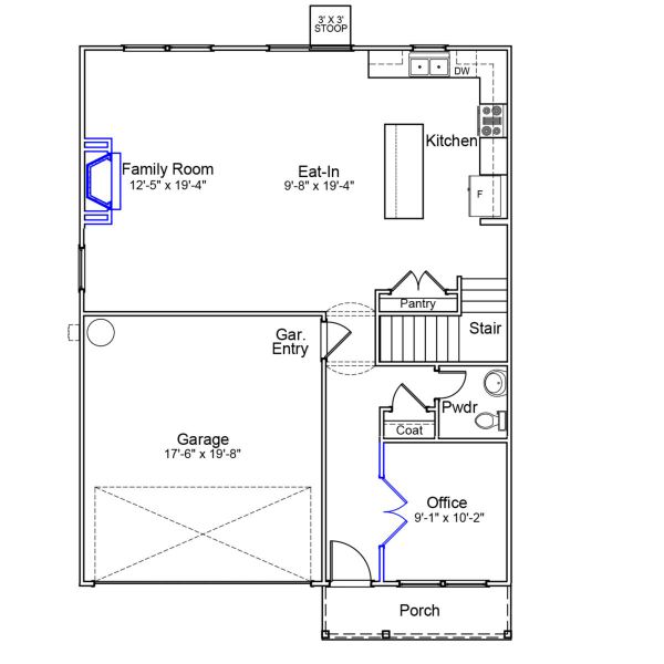 2D floor plan layout of this home in Bluefield, Lexington, SC (Image 2).