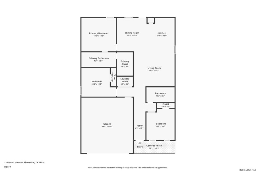 2D floor plan layout of this home in Lodi Grove, Floresville, TX (Image 5).