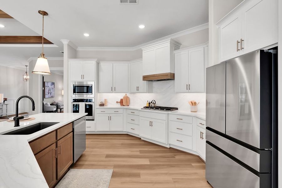 Furnished interior view inside a new home in The Bluffs On the Cape Fear, Leland (Image 16).