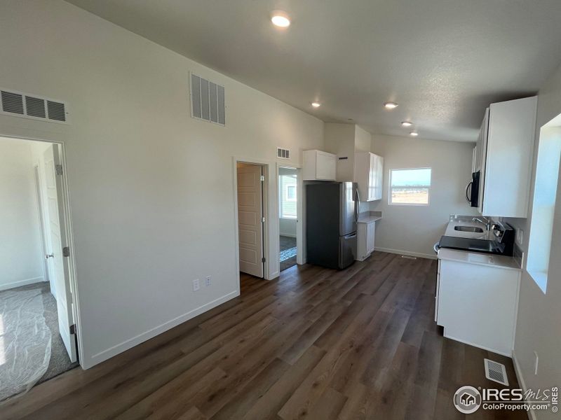 Kitchen and living room