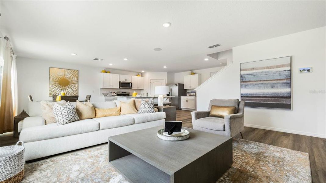 Furnished interior view inside a new home in , Daytona Beach (Image 2). Furnished interior view inside a new home in , Daytona Beach (Image 2).