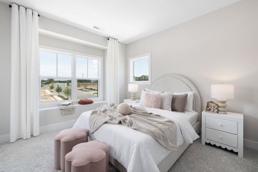 Representative furnished interior of a home built from the Timothy 2 Story by Baker Residential in Atwater Station - Village Collection, Fuquay Varina (Image 27).