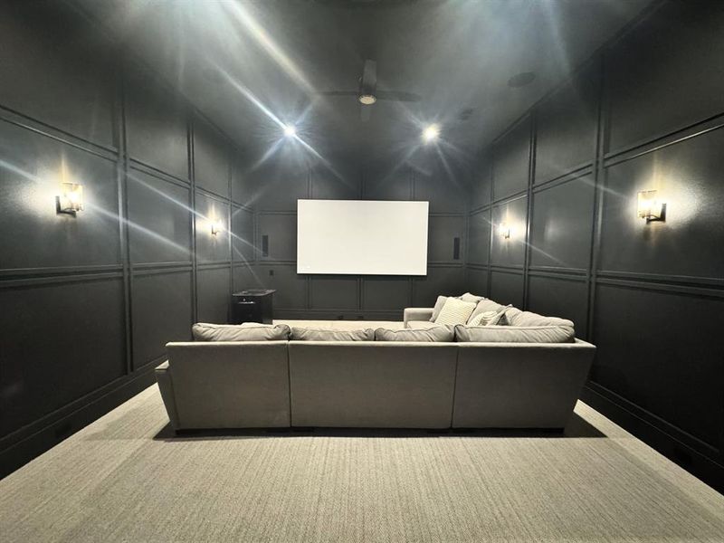 Cinema featuring a decorative wall Cinema featuring a decorative wall