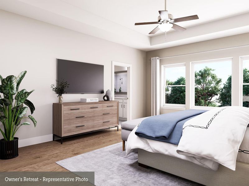 Furnished interior view inside a new home in Easthaven at Bridgeland Central - Vision Collection, Cypress (Image 27). Furnished interior view inside a new home in Easthaven at Bridgeland Central - Vision Collection, Cypress (Image 27).