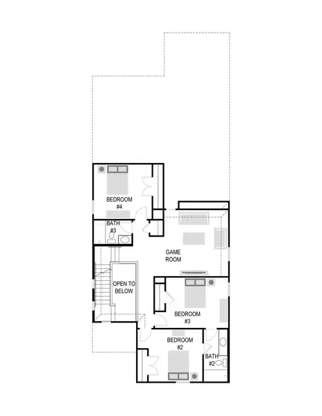 2D floor plan layout of this home in Lakeside at Tessera, Lago Vista, TX (Image 3).