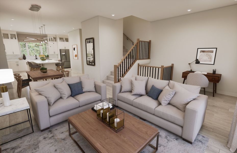 Representative furnished interior of a home built from the Saltwater by Pulte Homes in The Domaine at SoSo, West Palm Beach (Image 5).