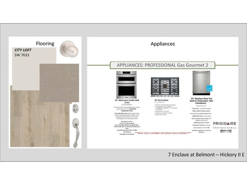 Sample of building materials used in homes in Enclave at Belmont, Belmont (Image 16). Sample of building materials used in homes in Enclave at Belmont, Belmont (Image 16).