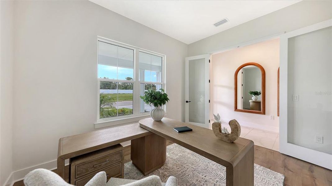 Furnished interior view inside a new home in Gracewater at Sarasota, Sarasota (Image 38). Furnished interior view inside a new home in Gracewater at Sarasota, Sarasota (Image 38).