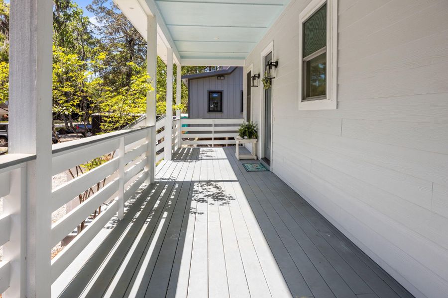 Exterior details and patio area of a home in , Johns Island (Image 29).