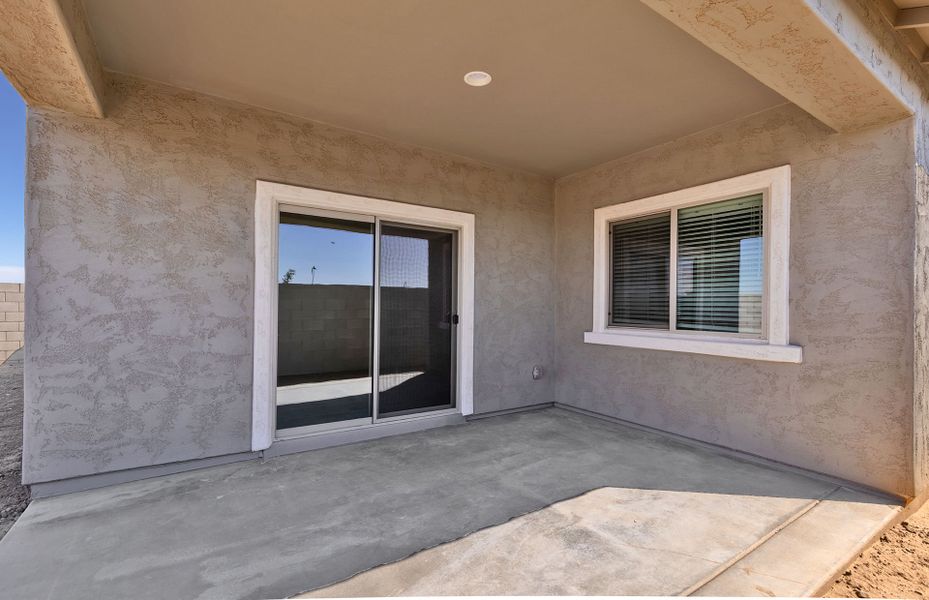 Exterior details and patio area of a home in El Rancho Santa Rosa, Maricopa (Image 3).